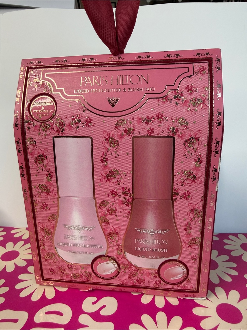Paris Hilton Pink Liquid Highlighter & Blush Duo - Rose Pink‎